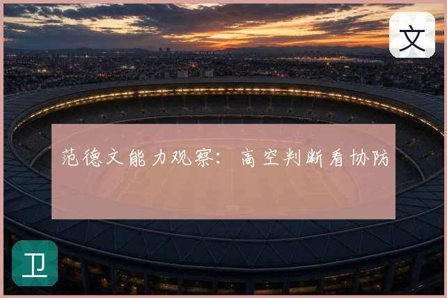 范德文能力观察：高空判断看协防